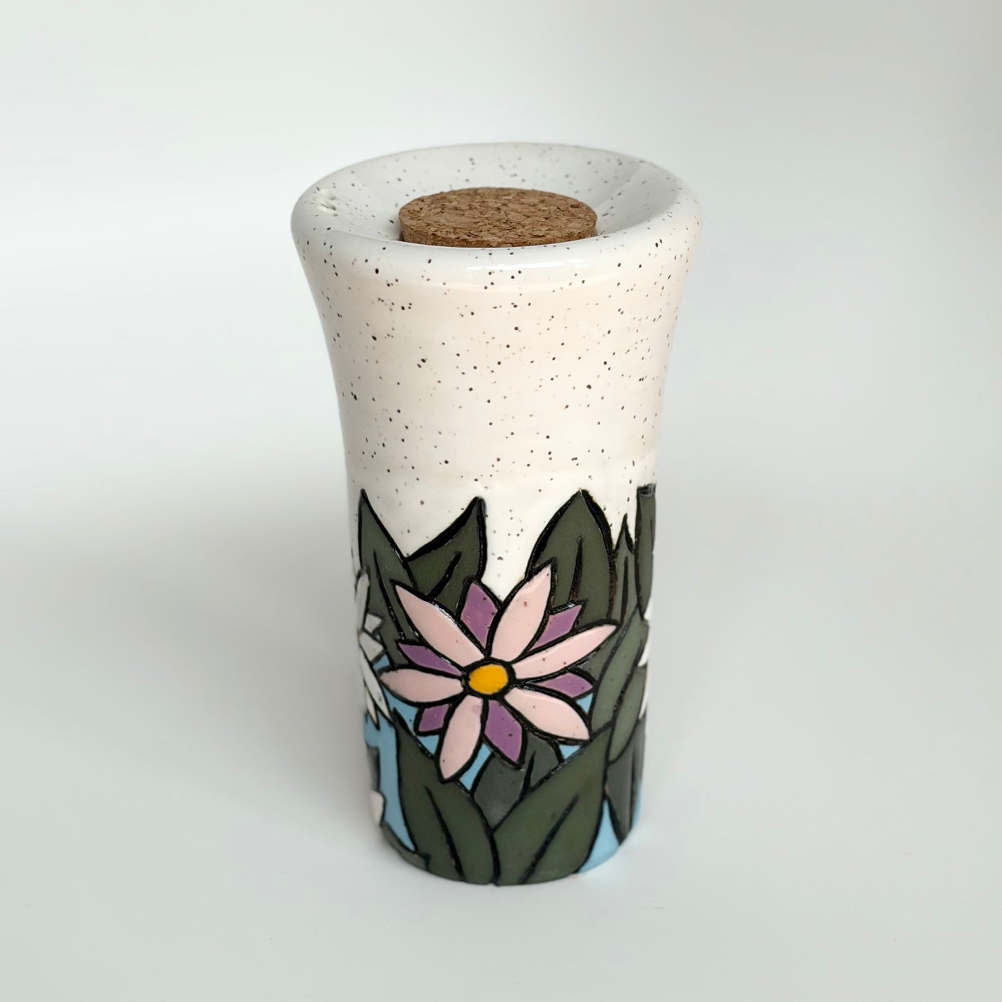 Carved Flower Travel Tumbler