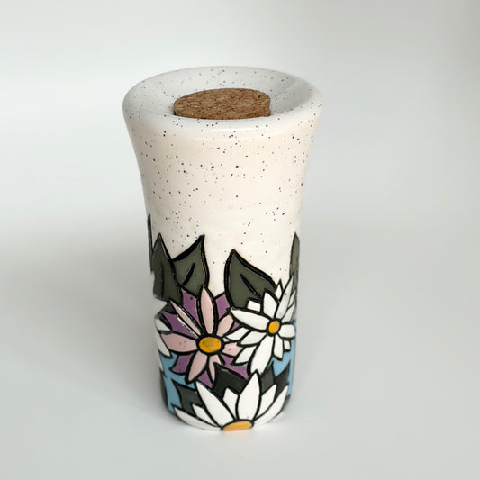 Carved Flower Travel Tumbler