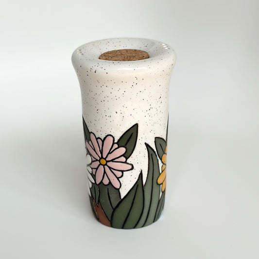 Carved Flower Travel Mug