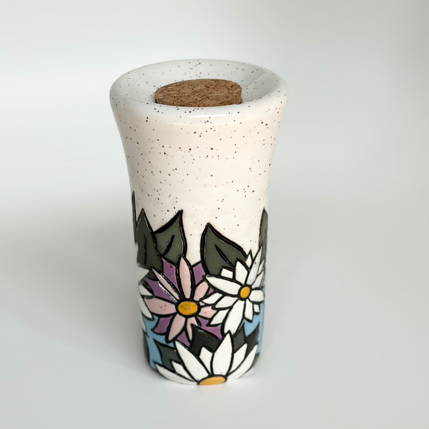 Carved Flower Travel Tumbler