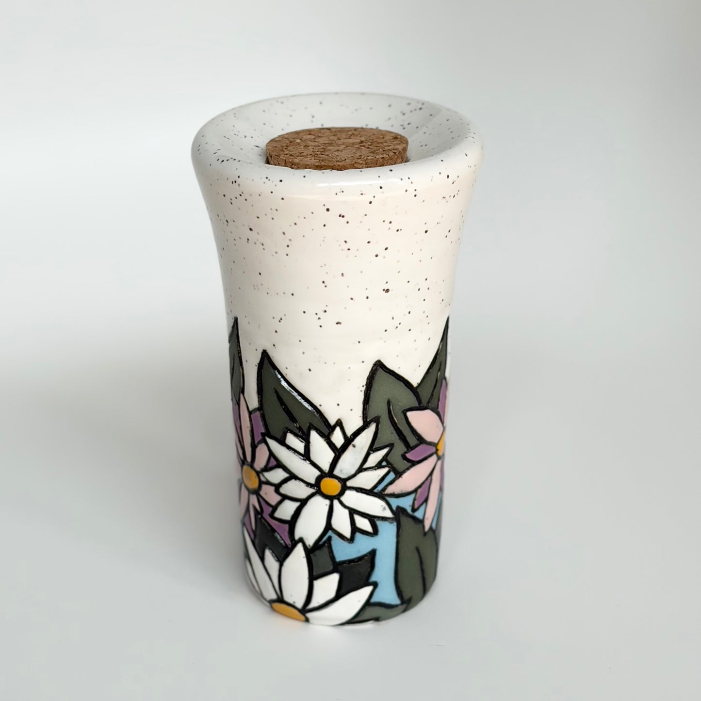 Carved Flower Travel Tumbler