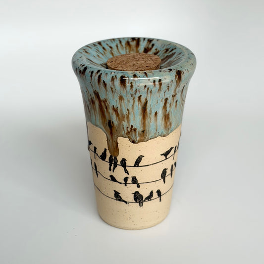 Birds on a Wire Travel Tumbler
