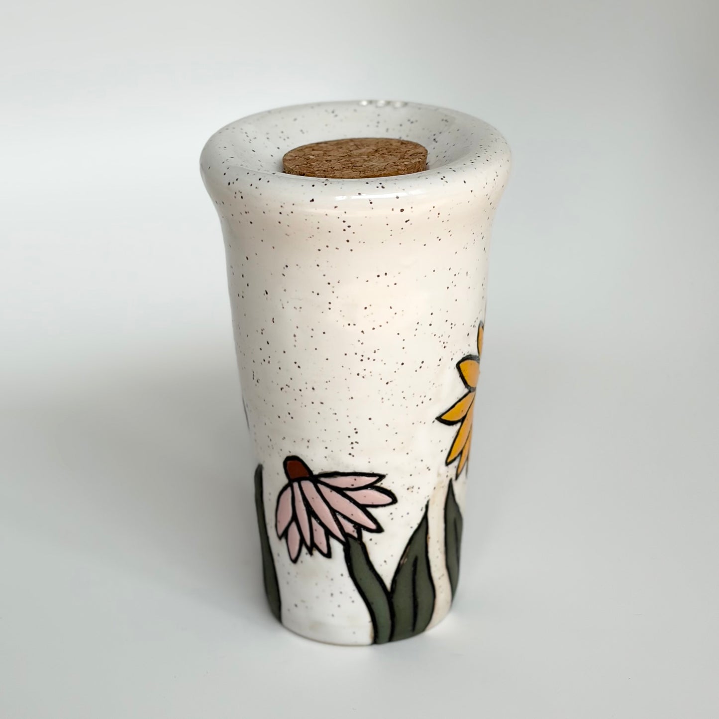Carved Flower Travel Tumbler