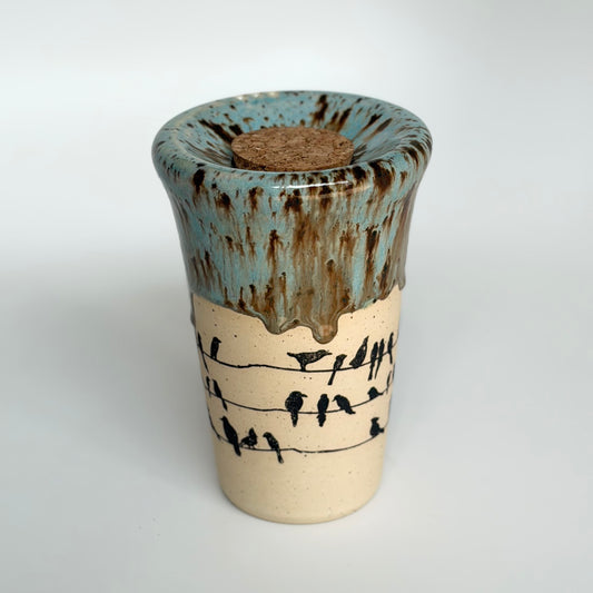 Birds on a Wire Travel Tumbler