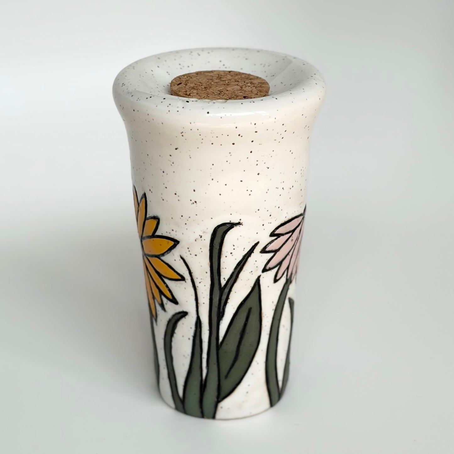 Carved Flower Travel Tumbler