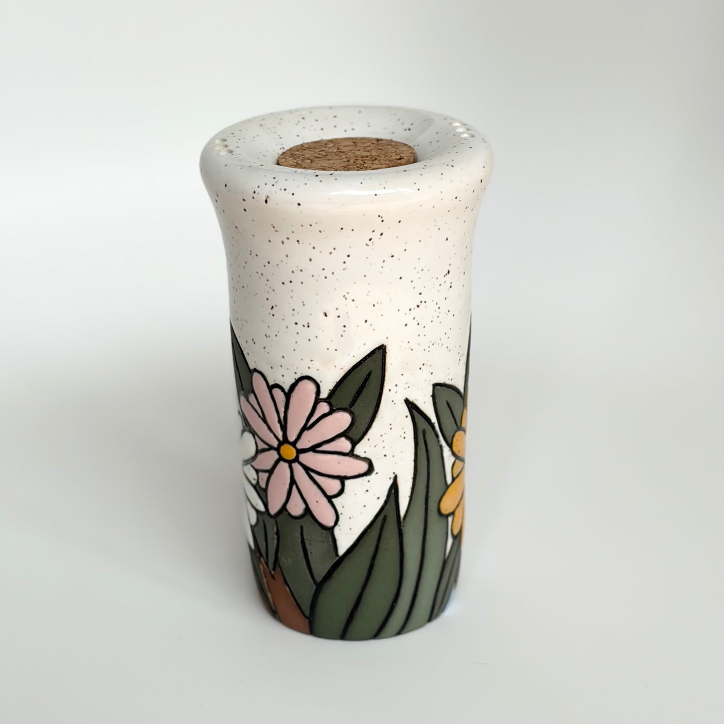 Carved Flower Travel Mug