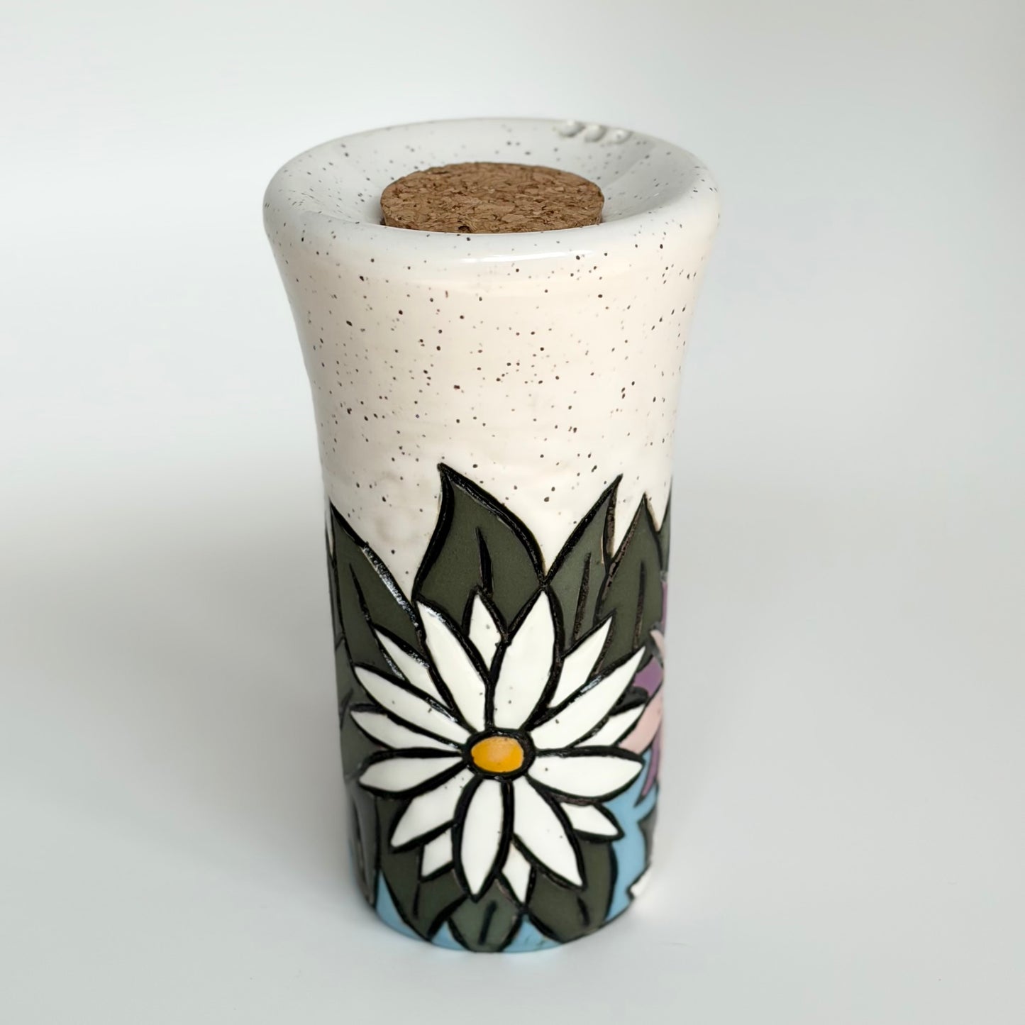 Carved Flower Travel Tumbler