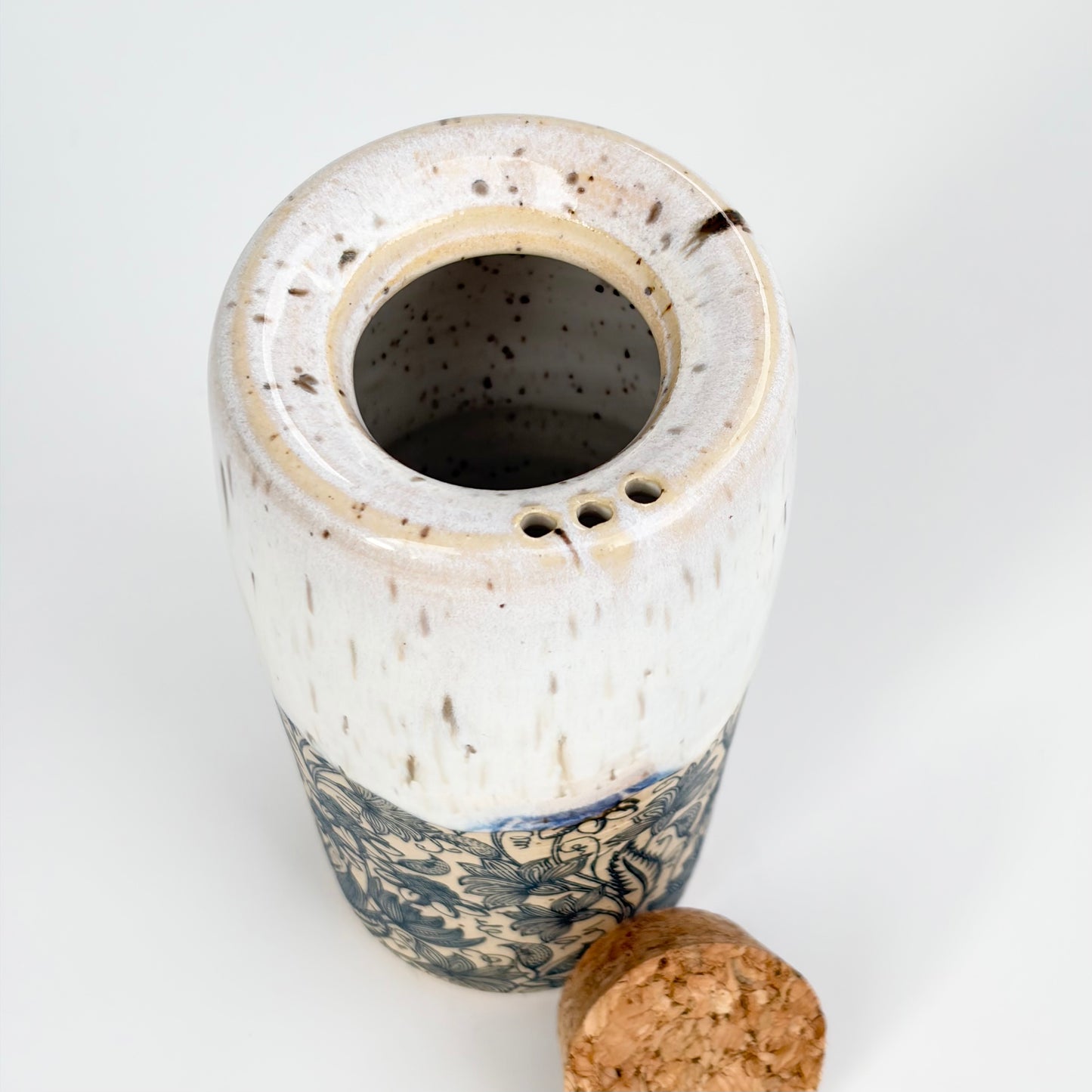 Blue Floral Travel Tumbler