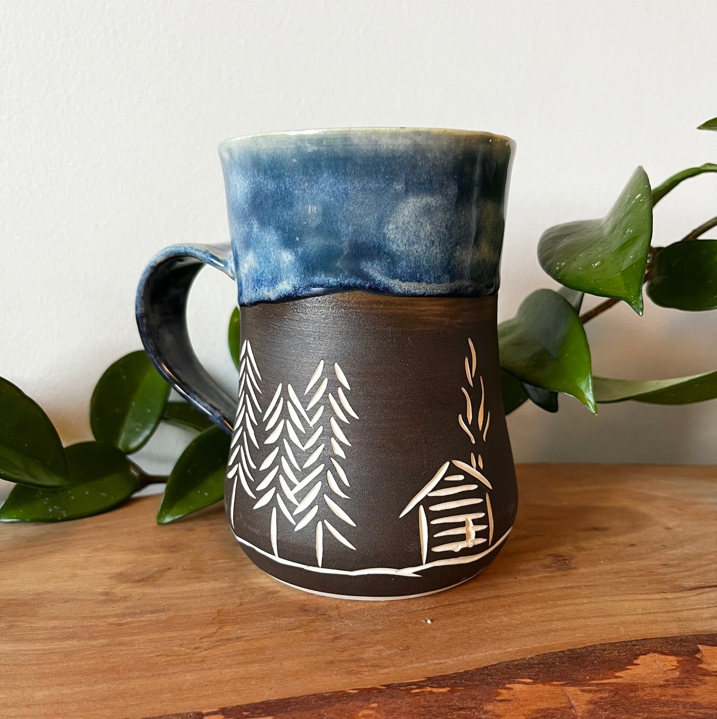 Carved Cabin Mug