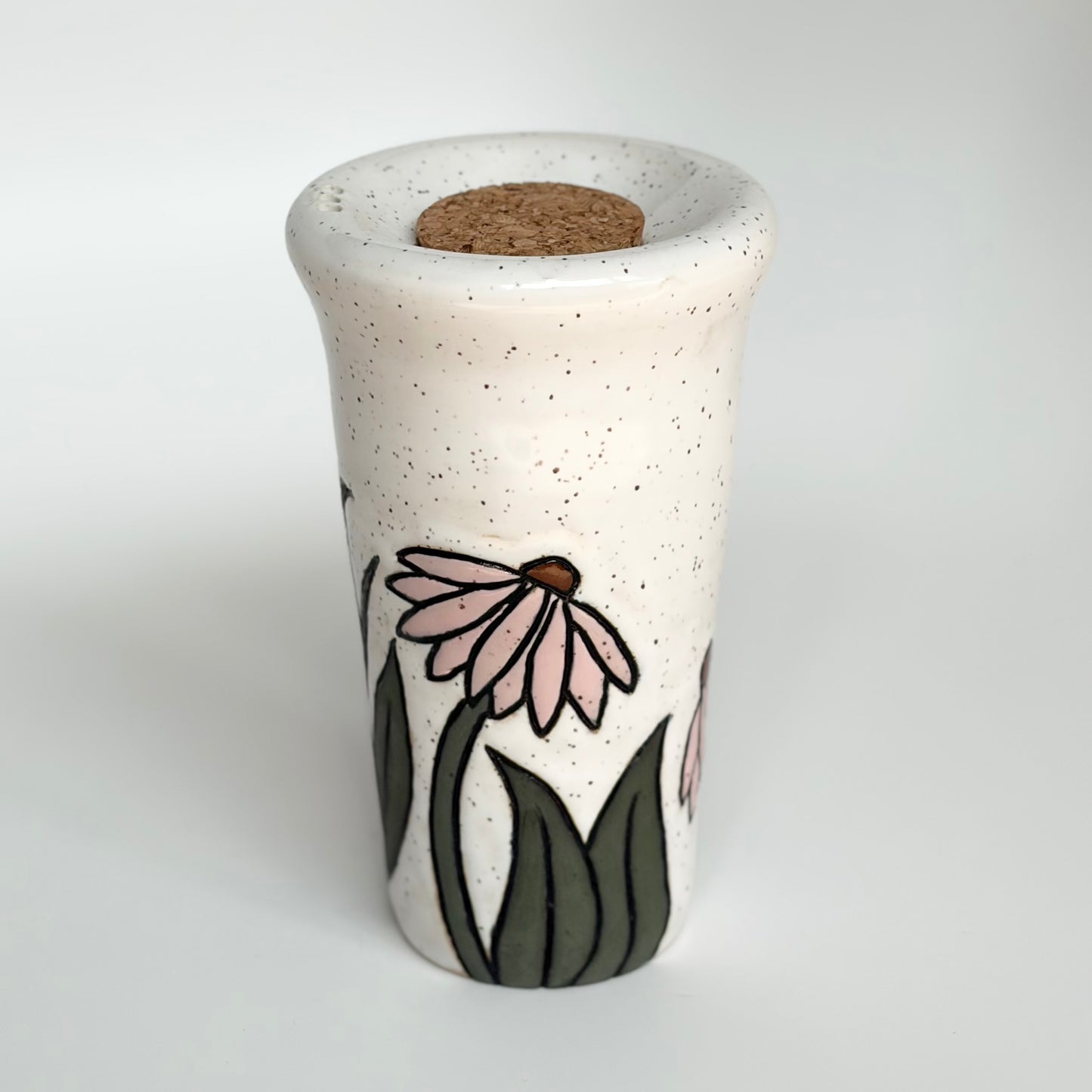 Carved Flower Travel Tumbler