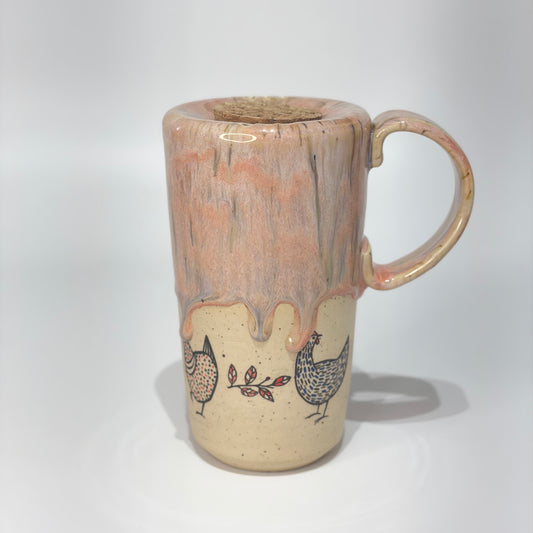 Peach Chickens Travel Mug