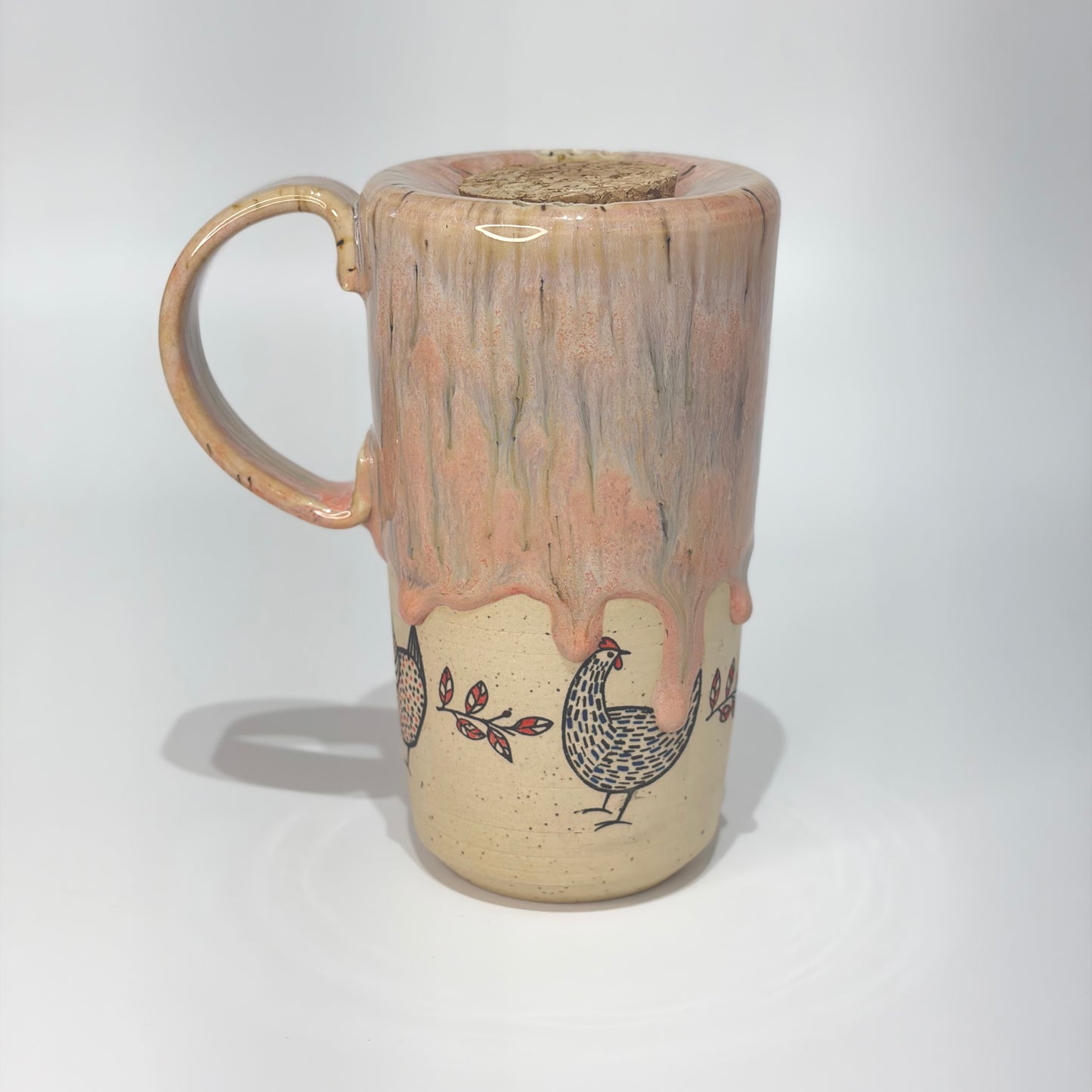 Peach Chickens Travel Mug