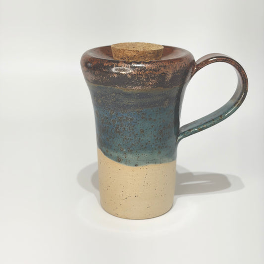 Copper + Blue Travel Mug